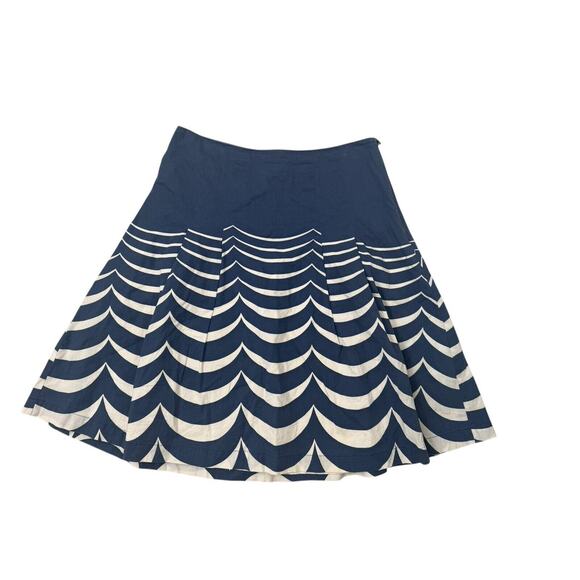 Boden Navy and White A-Line Skirt - Picture 1 of 4